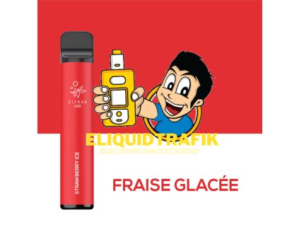 ElfBar 1500 Fraise Glacée (Strawberry Ice) 4,8ml 00mg