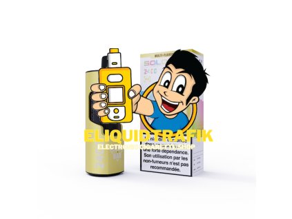 Solobar 2400 4 az 1 ben pod készlet (+ Pod 2ml 20mg) Yellow Pêche Mangue glacée, Ananas glacée, Pastèque glacée, Pastèque Fraise