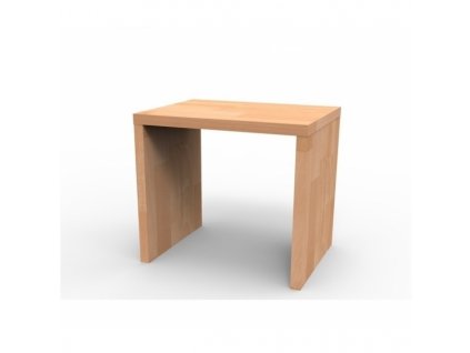 Luxusný masívny nočný stolík UNI, vyrobený z kvalitného bukového a dubového dreva, ktorý vyniká svojou jedinečnou štruktúrou a elegantným dizajnom.