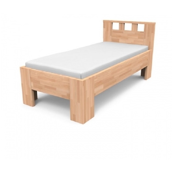 TEXPOL Jednolôžková posteľ z masívu LUCIA Materiál: Buk, Morenie: prírodné, Veľkosť: 220 x 100 cm