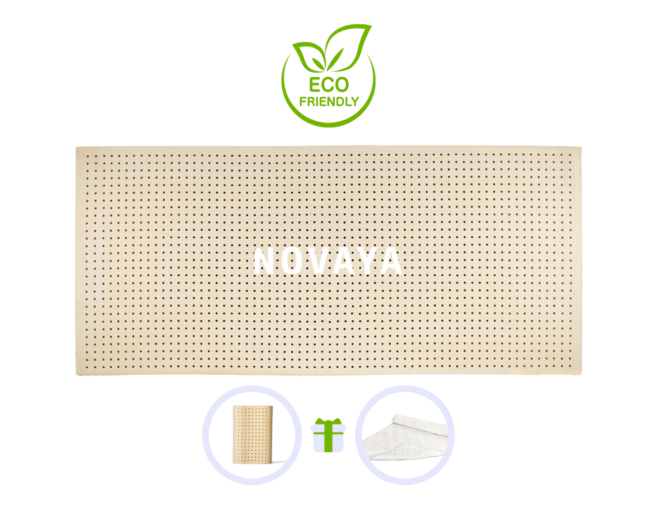 Novaya Latexový topper EKO 100% prírodný (nezónový) Rozmer: 200x100, Poťahová látka: Aloe Vera, Tvrdosť matraca: Stredne Tvrdý (75 kg/m3)