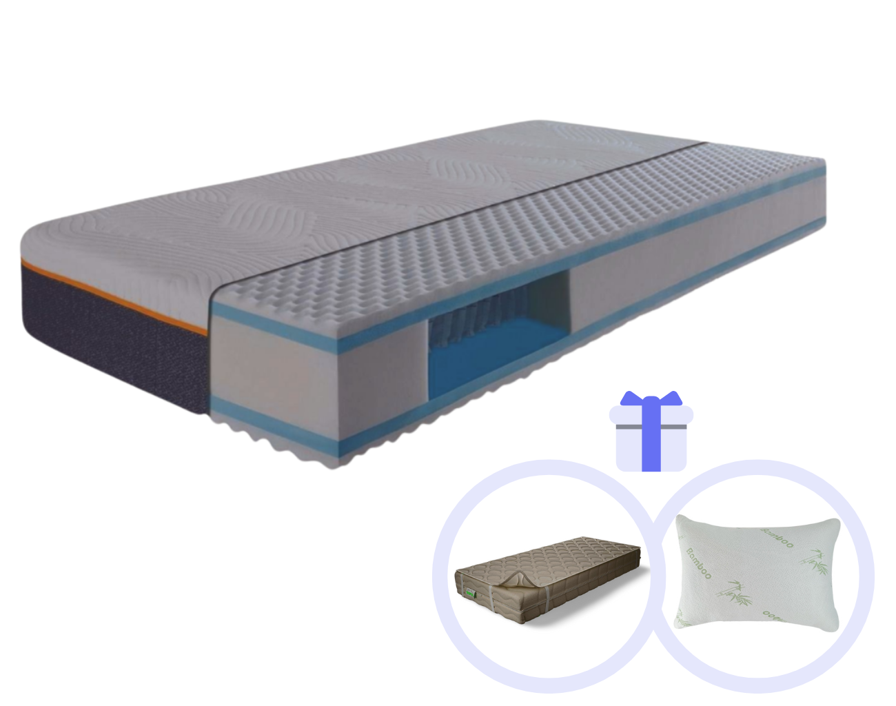 VEGAS Extra vysoký taštičkový matrac MOONLIGHT Trend Rozmer: 200x80