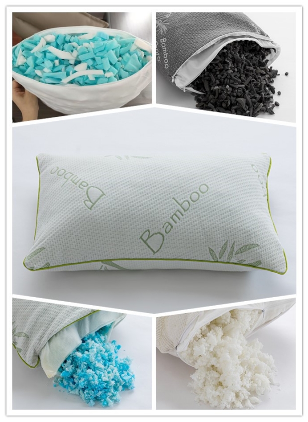 Luxusný chladiaci vankúš zo sekanou pamäťovou penou – nastaviteľný a priedušný (40×60 cm)