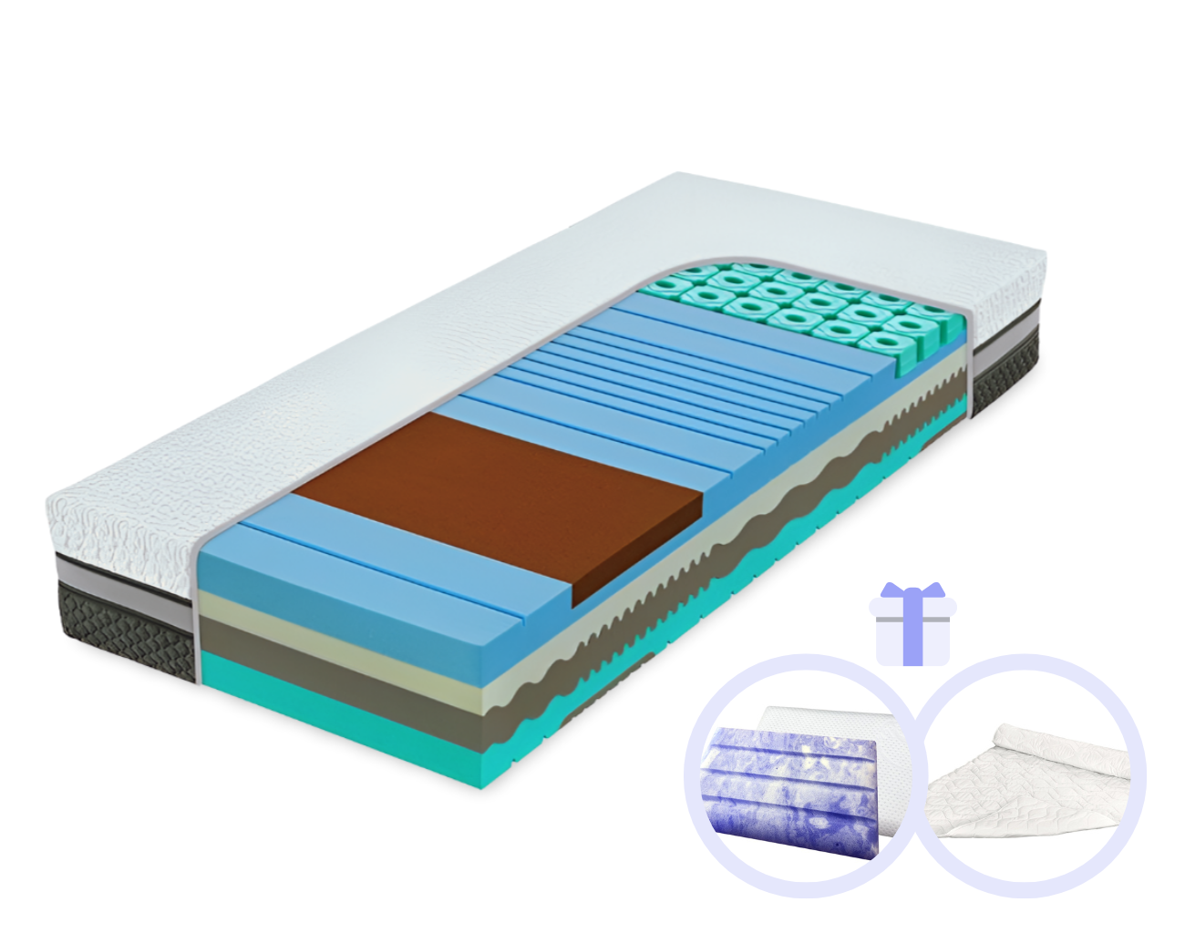 Hilding Anders Tvrdší zdravotný matrac s extra nosnosťou Nucleus Veľkosť: 200 x 80 cm, Výška: 30 cm