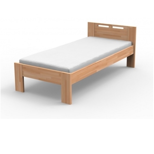 TEXPOL Jednolôžková posteľ z masívu NELA (200 x 90 cm, BUK prírodný) Veľkosť: 200 x 90 cm, Materiál: BUK prírodný