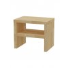 Nočný bukový stolík TNS 1 – praktický a minimalistický stolík z masívneho bukového dreva s otvorenou policou.