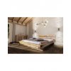 Posteľ ELISA v modernom interiéri – vznášajúca sa posteľ s jedinečným rustikálnym vzhľadom, skryté nohy pre vzdušný charakter