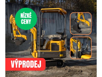 Minibagr BG1200.01 zvýhodněný set s pevnou lžíci 800mm