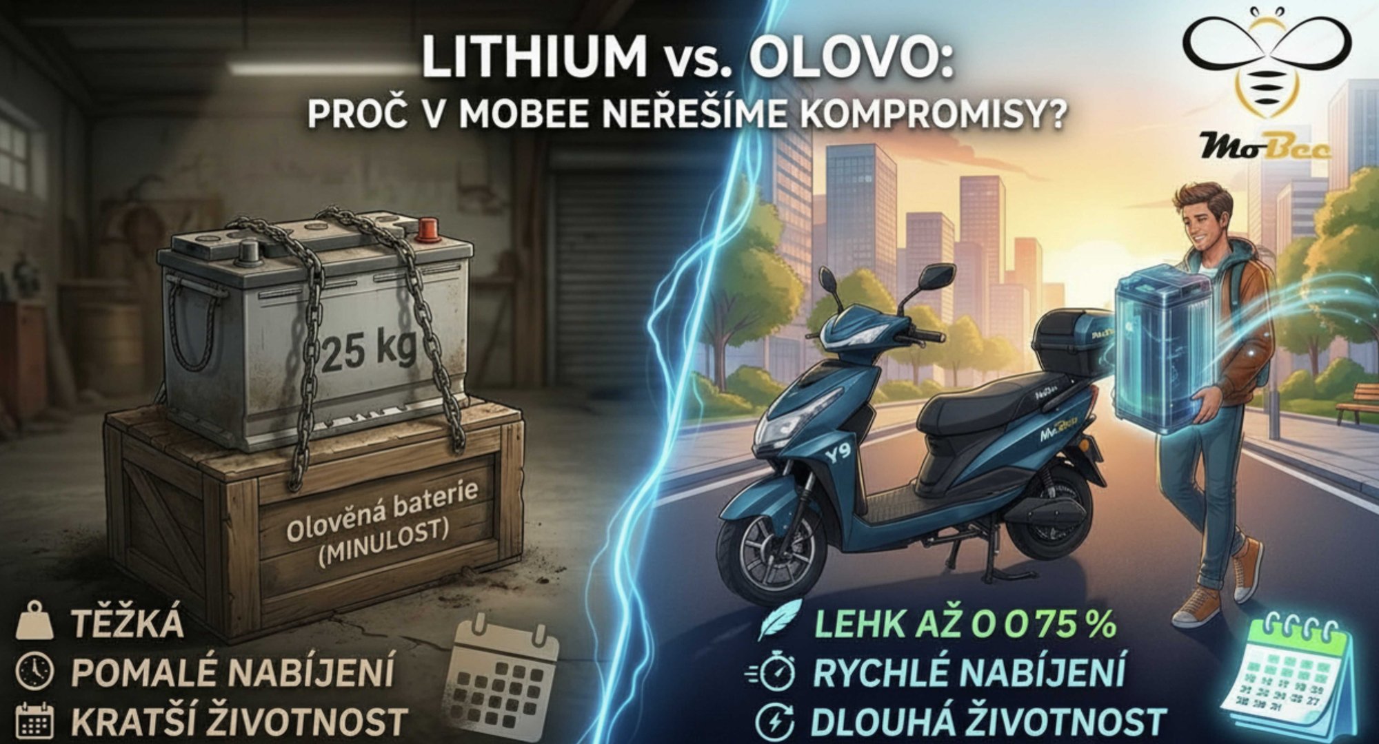 Lithium vs. Olovo: Proč v MoBee neřešíme kompromisy?