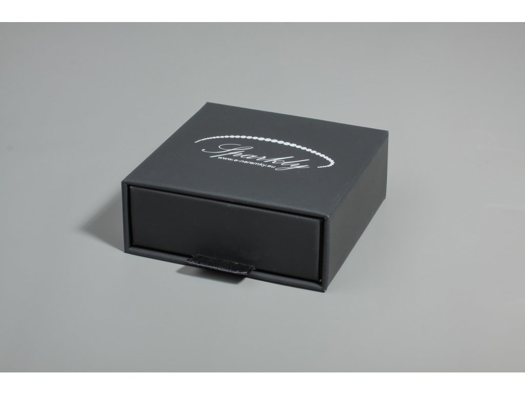 Černá dárková krabička Luxury v matném provedení - Šperky Sparkly