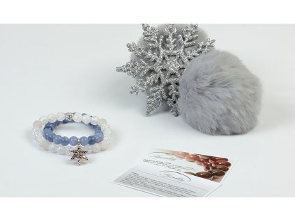 Set Touch of Christmas z akvamarínu a křišťálu