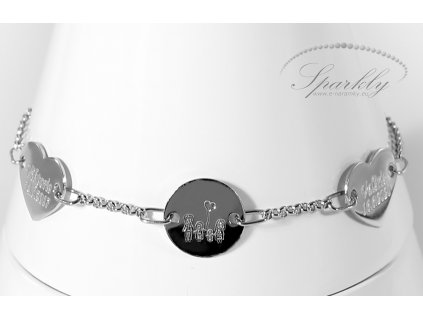 Personalizovaný náramek s vlastním textem