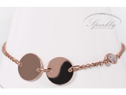 Personalizovaná rosegold náramek s gravírem na přání