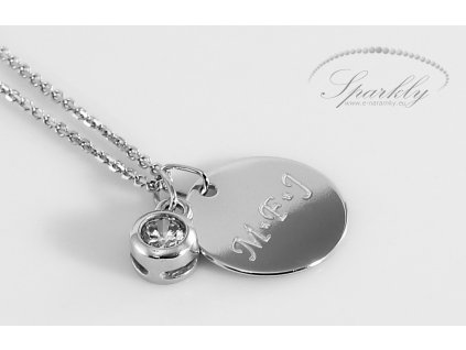 Personalizovaný zlatý náhrdelník s vlastním gravírováním