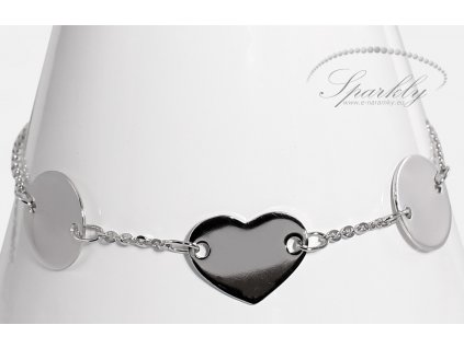 Personalizovaný stříbrný náramek s gravírem