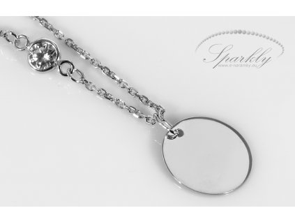 Moderní personalizovaný zlatý náhrdelník s vlastním motivem