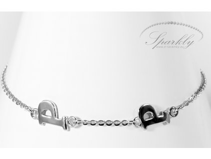 Personalizovaný zlatý náramek s písmeny