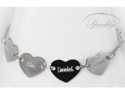 Personalizovaný dámský náramek s vlastním gravírovaným textem