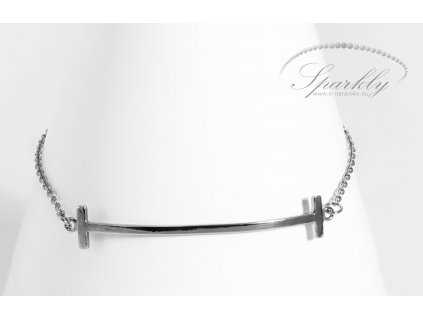 Stříbrný dámský náramek s úsměvem