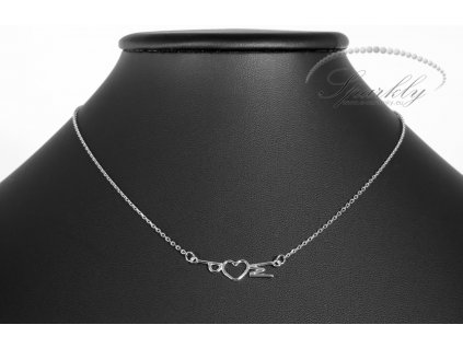 Personalizovaný řetízek z bílého zlata s písmeny