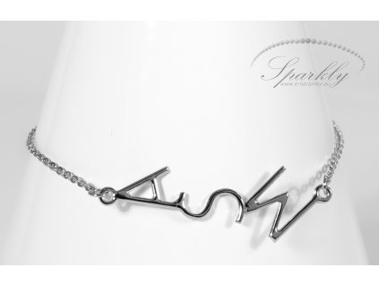 Zlatý personalizovaný náramek Lauren s písmeny