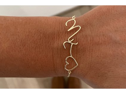 Stříbrný personalizovaný náramek s písmeny