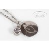 Personalizovaný náhrdelník s dětskou kresbou na kulaté destičce