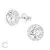 Bílé náušnice s krystaly Swarovski® Elements