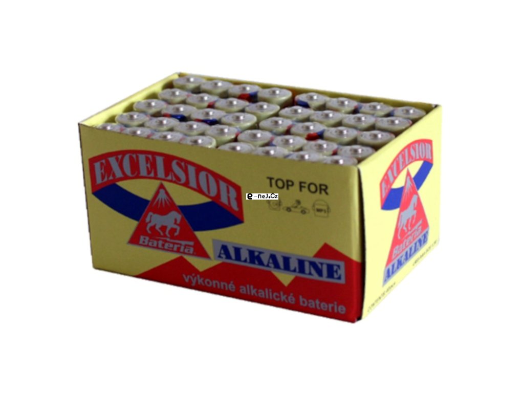 Alkalické baterie v akci AA tužkové Alkalické baterie AA Excelsior 40ks v krabičce