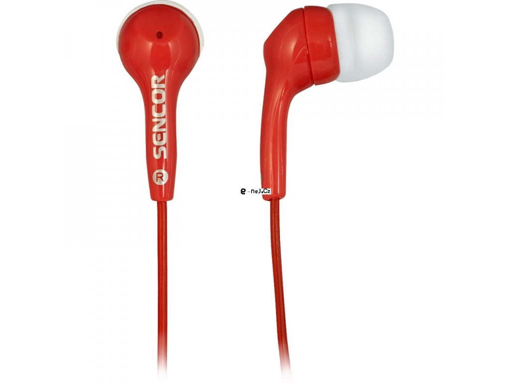 Sluchátka do uší Sencor red