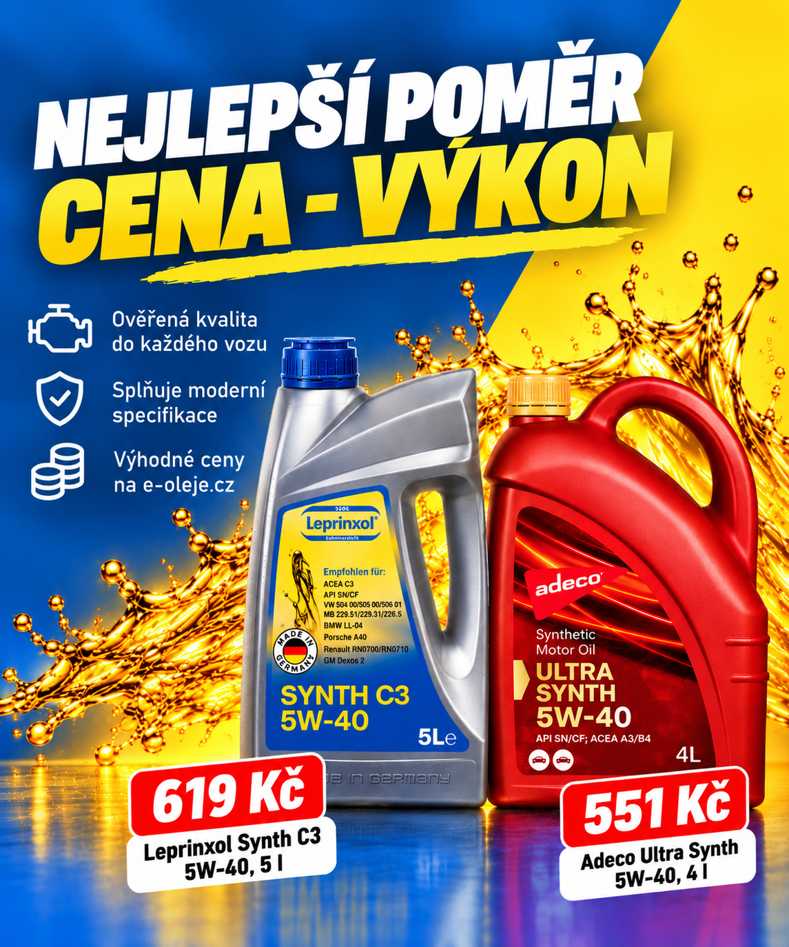 Leprinxol Adeco 5W40 mobil