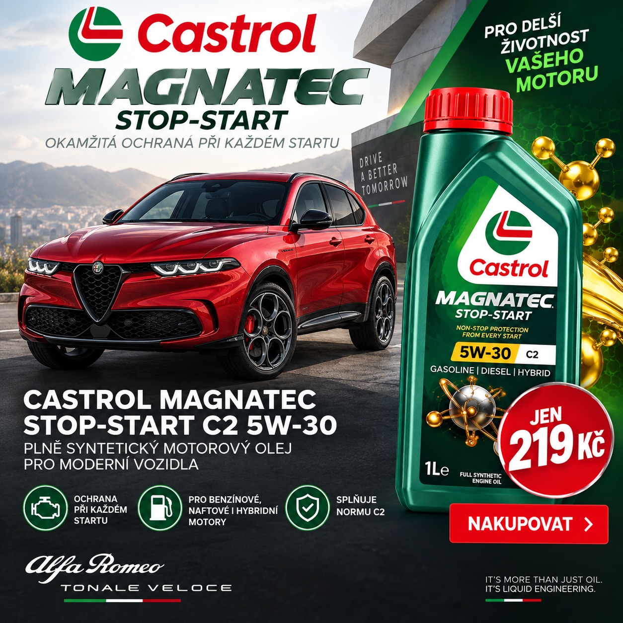 Castrol Magnatec Stop Start C2 5W30 mobil