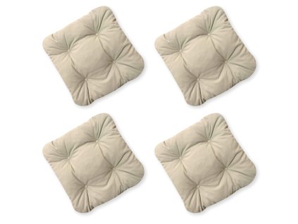 Prošívaný sedák, sada 4 polštářů na židle s vázáním odolné proti UV záření a vodě
