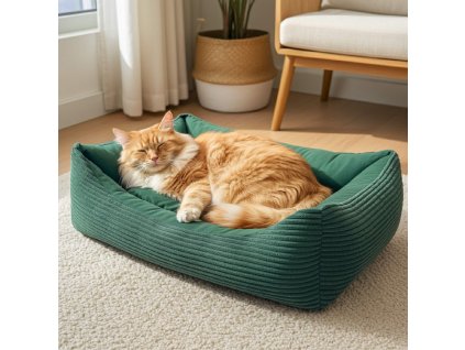 Útulný manšestrový pelíšek pro kočku Molly