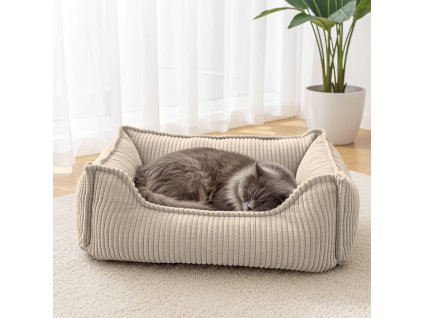 Ortopedický manšestrový pelíšek pro kočku HUGO PREMIUM