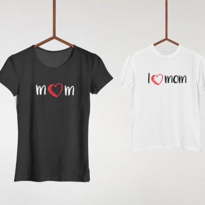 Set Mom & I Love Mom (cena za obě trička)