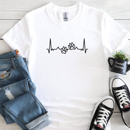 ekg tlapky černé white original