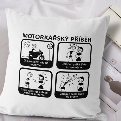 Polštářek Motorkářský příběh