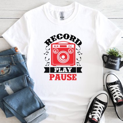 Record Play Pause 01 white original