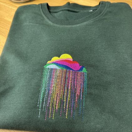 Vyšívaná mikina Rainbow