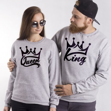 Párové mikiny bez kapuce Wildlove (cena za obě mikiny)