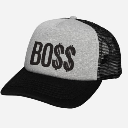 Kšiltovka Boss Trucker Grey
