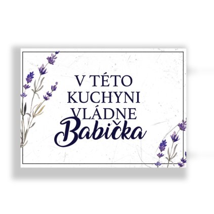 Plechová destička - V této kuchyni vládne babička