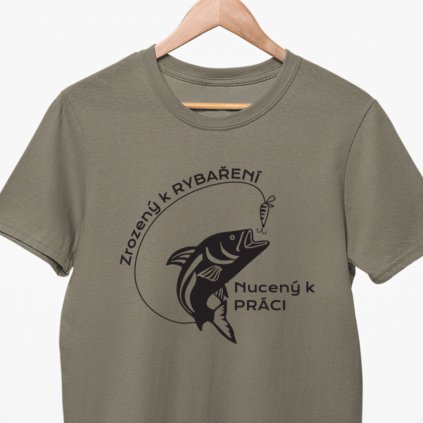 Pánské tričko - Zrozený k rybaření