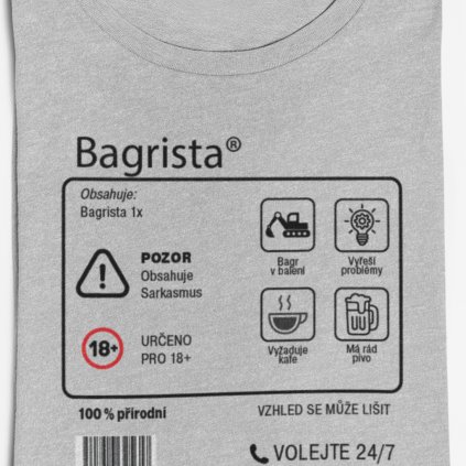 Pánské tričko Limitovaná edice - bagrista