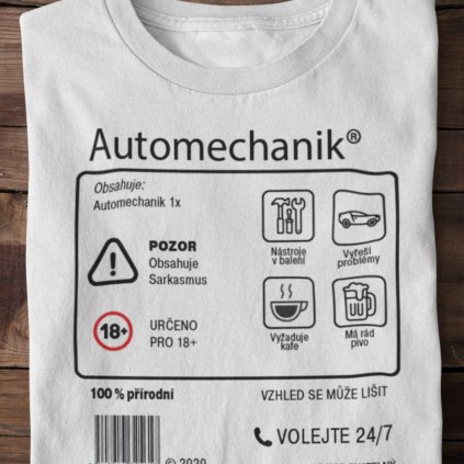 Pánské tričko Limitovaná edice - automechanik