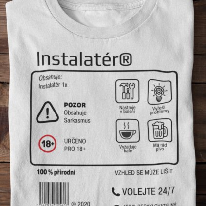 Pánské tričko Limitovaná edice - instalatér