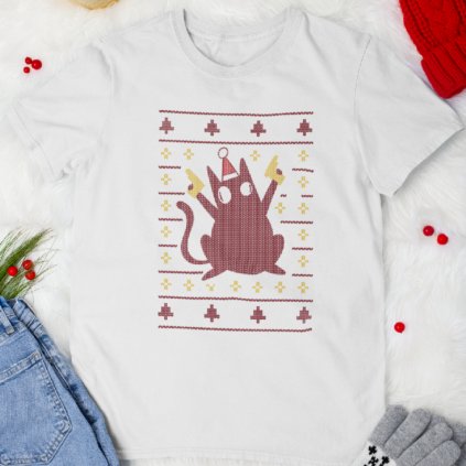 mockup of a flat laid tee surrounded by winter decorations m166 (1)