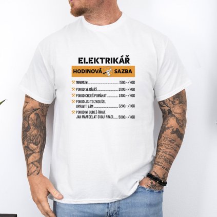hodinovka elektrikar white original