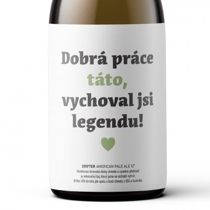 Dárkové pivo Dobrá práce táto!